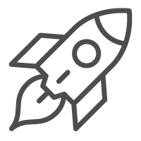 Icon of rocket ship